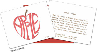 Apple Recipe Note Card